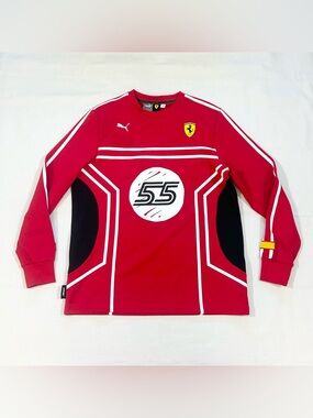 PUMA Men’s Medium SCUDERIA FERRARI x JOSHUA VIDES Men's Mesh Shirt L/S Jersey